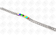 Multi catena medica del bordo dei braccialetti di identificazione dell'acciaio inossidabile della Boemia di colore