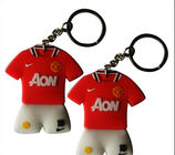 PVC di Keychains di calcio rosso di Manchester United/gomma molli promozionali
