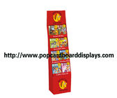 Banchi di mostra di carta riciclati con vernice lucida per la rivista con colore rosso