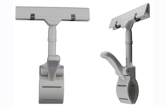 I supporti al minuto di plastica del segno, pollice promozionale bianco taglia 3 5/8" *6 3/4"