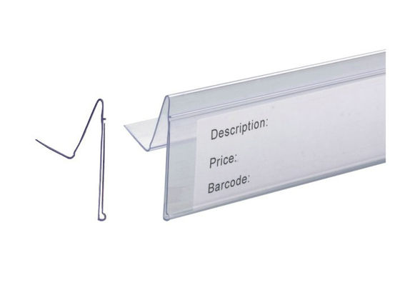 Etichetta su ordinazione di plastica di prezzi del prodotto di vendita al dettaglio di colore del PVC/chiari supporto di etichetta/supporti etichetta di plastica della striscia 31240