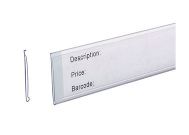 Chiaro supporto di etichetta di plastica, supporti di etichetta della striscia di Manica, prezzo da pagare di plastica 31242 del supermercato del PVC di colore su ordinazione