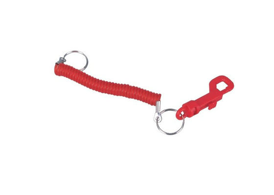 Rosso decorativo pp e PVC Keychains promozionale con cavo a spirale 30584