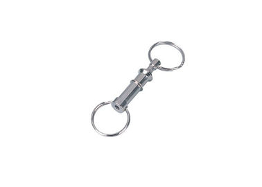 La doppia tirata, spinge i portachiavi a anello diversi, il filo di acciaio Keychains promozionale 30598