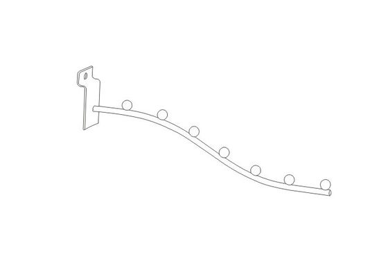 stalwall del filo di acciaio del cappotto del metallo di 7 palle, deposito netto che appende al minuto i ganci 31160 dell'esposizione