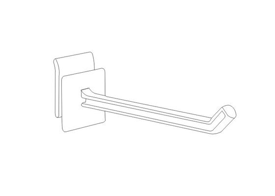 Parete della stecca, maglia e pegboard bianchi 3 - ganci al minuto di plastica a 6 pollici 31095,31096,31097,31098 dell'esposizione dei pp