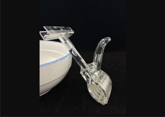 Clip di plastica flessibile del supporto del prezzo da pagare, supporto trasparente del segno di schiocco dell'ABS