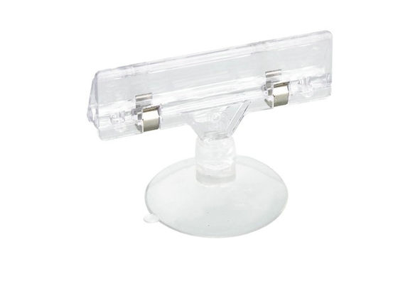 Acrilico del supporto del segno di POP della Ventosa, regolazione di plastica dei supporti del segno