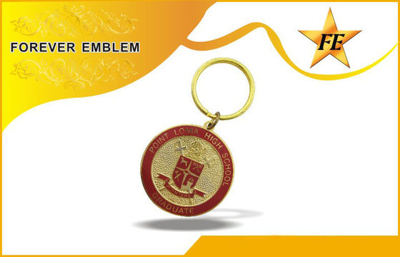 Metallo molle Keychains promozionale Cloisonne/dello smalto con l'anello e le catene di spaccatura