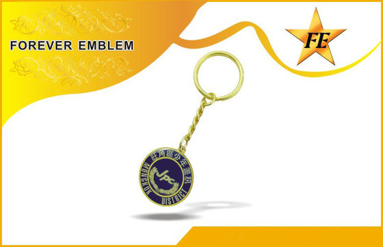 Rame Keychains promozionale rotondo del bronzo di stampa di colore pieno per gli eventi del gruppo