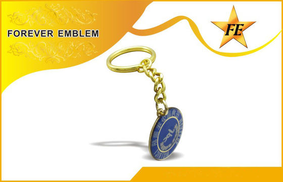 Rame Keychains promozionale rotondo del bronzo di stampa di colore pieno per gli eventi del gruppo