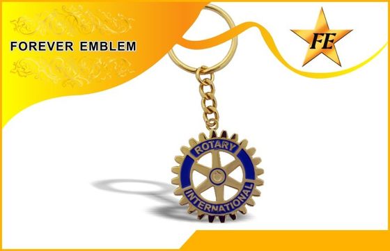 Metallo duro d'imitazione bronzeo Keychains promozionale dello smalto con doratura