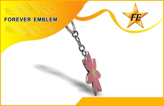 Keychains promozionale duro d'imitazione con nichelatura, keychain su ordinazione 3D