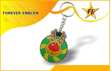PVC Keychains promozionale variopinto con la tassa del campione libero