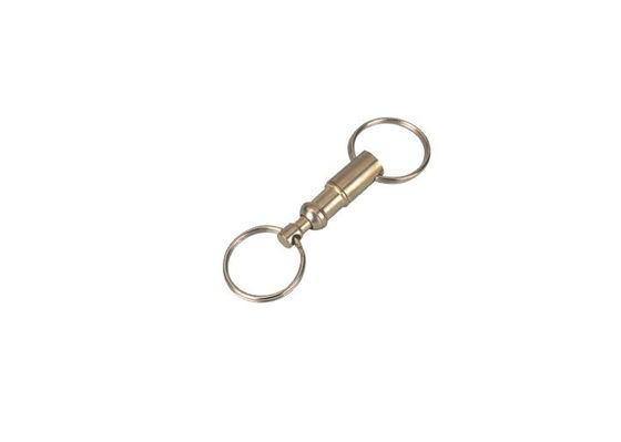 Portachiavi a anello diversi d'ottone di tirata e di spinta doppi, Keychains promozionale d'acciaio 30596