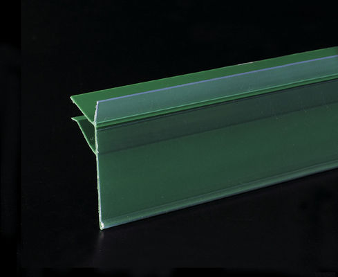 Supporto verde del segno della striscia di dati del PVC per gli scaffali del centro commerciale e prezzo da pagare inserito