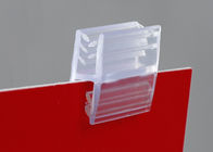 Morsetti trasparenti su misura del supporto del PVC del connettore del segno della clip del doppio del supporto del segno