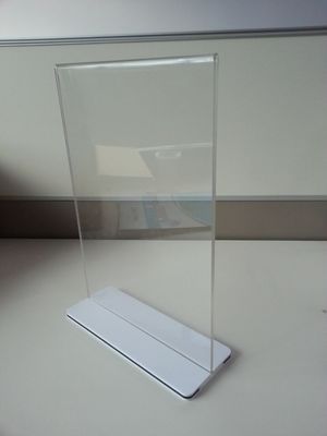 Chiari supporti di etichetta acrilici del plexiglass del supporto del menu del supporto del segno del ristorante