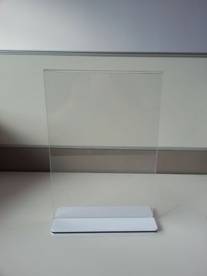 Chiari supporti di etichetta acrilici del plexiglass del supporto del menu del supporto del segno del ristorante
