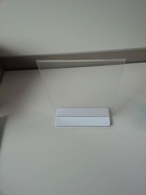 Chiari supporti di etichetta acrilici del plexiglass del supporto del menu del supporto del segno del ristorante
