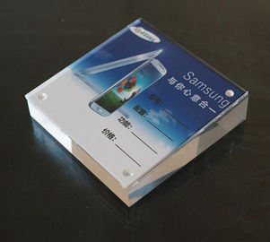 Supporto acrilico del supporto del segno del plexiglass da tavolo quadrato nella progettazione standard