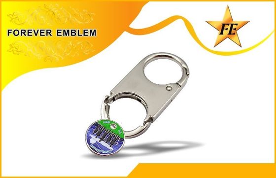 Anello portachiavi della moneta del carrello del supermercato e supporto Keychain della moneta con il LOGO su ordinazione