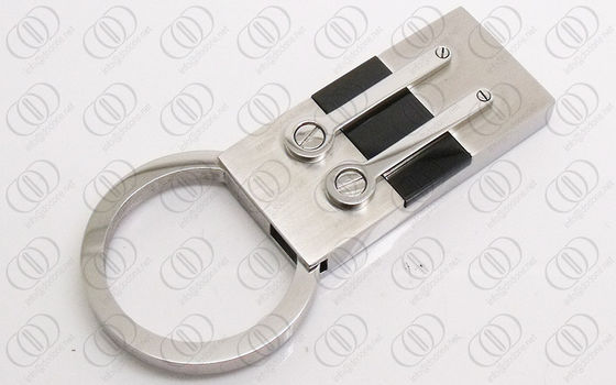 Il nero ed argento del IP di Keychain PVD dell'acciaio inossidabile delle viti brillanti