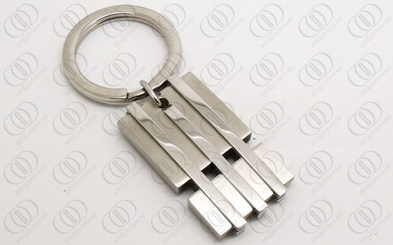 Rivestimento lucidato di Keychain dell'acciaio inossidabile e spazzolato brillante d'argento alla moda