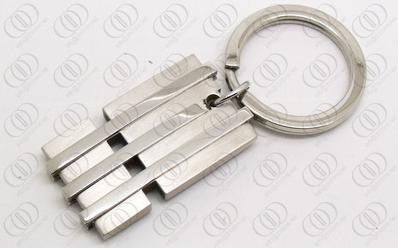 Rivestimento lucidato di Keychain dell'acciaio inossidabile e spazzolato brillante d'argento alla moda
