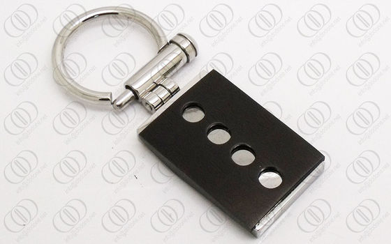 Il nero quadrato di Keychain dell'acciaio inossidabile di modo placcato con la vite aperta e vicina