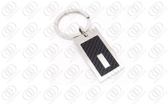 accento di Keychain Engraeable della fibra del carbonio del nero dell'acciaio inossidabile 316L