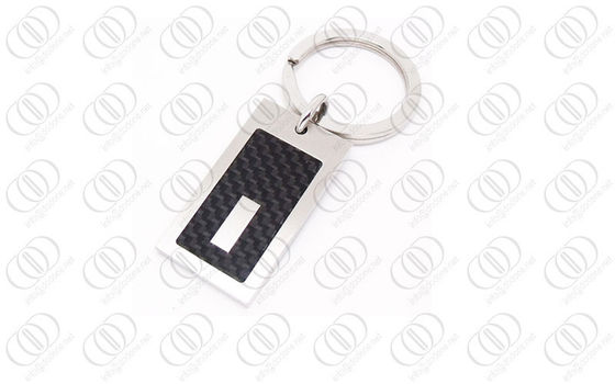 accento di Keychain Engraeable della fibra del carbonio del nero dell'acciaio inossidabile 316L