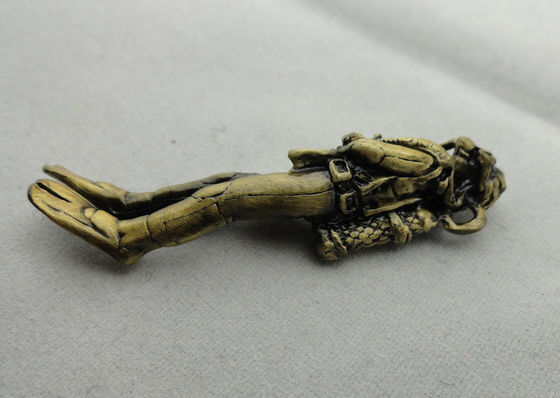Catena chiave di sollievo completo del metallo, peltro Keychain promozionale con doratura antica
