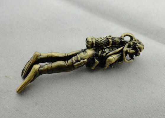 Catena chiave di sollievo completo del metallo, peltro Keychain promozionale con doratura antica