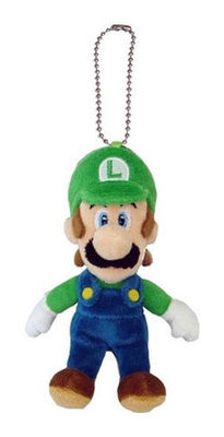 Clip eccellente blu e verde dello zaino dell'animale farcito di Keychain della peluche di Mario