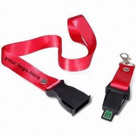 Memoria di USB Flash della plastica/poliestere della cordicella con stampa su misura di logo