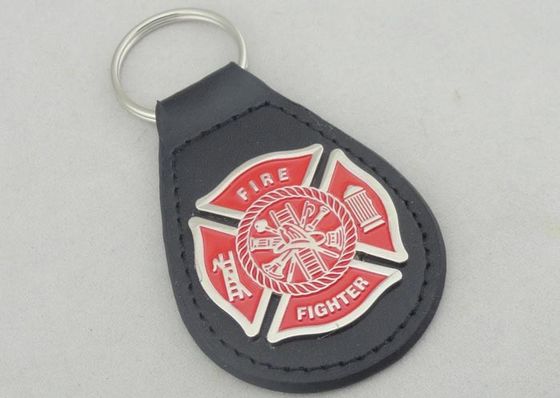 Catena chiave di cuoio personale in lega di zinco del cuoio del combattente fuoco/di Keychains