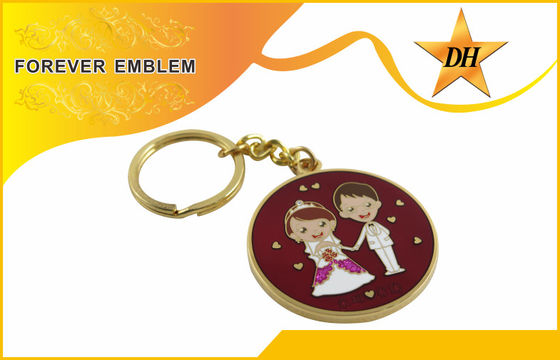 Metallo molle Keychains promozionale dello smalto di doratura per la festa nuziale